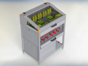 Wechselteileregal Aluminiumprofile HL-Automation