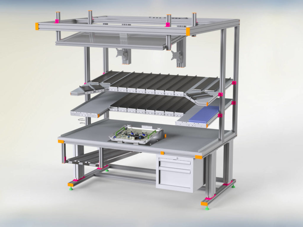 Bestuecktisch Aluminiumprofile HL-Automation