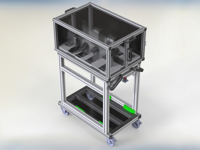 Kommissionierregal: Effiziente Arbeitsabläufe und optimierte Lagerhaltung dank maßgeschneiderter Lösungen von HL Automation. Mit Aluminiumprofilen der Baureihe 40 und Baureihe 45 für flexible Anpassung und Langlebigkeit.