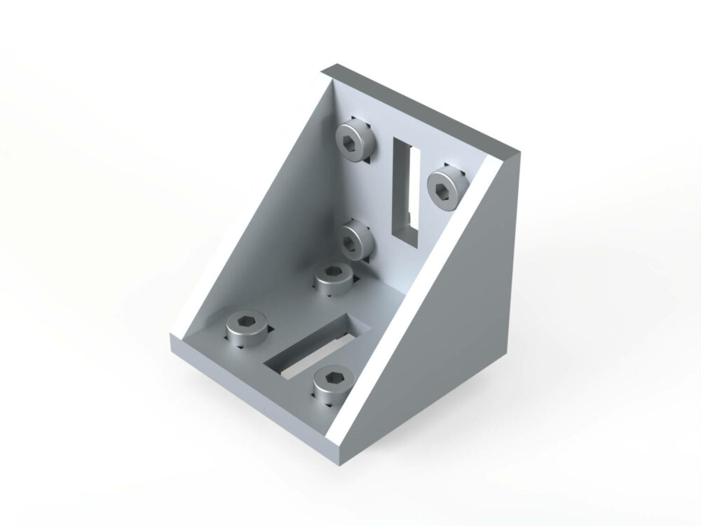 Winkel Nut 10 60x60 mit Bef.-Satz Nut 8