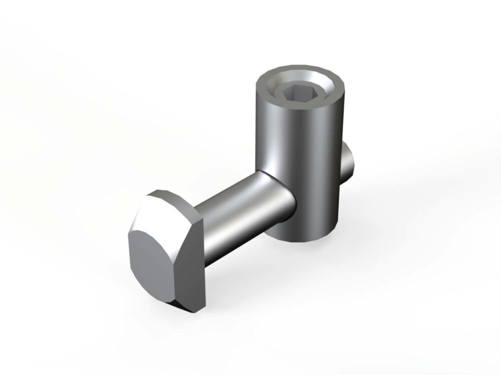 Schnellspannverbinder Nut 8 Hammer senkrecht (0°)