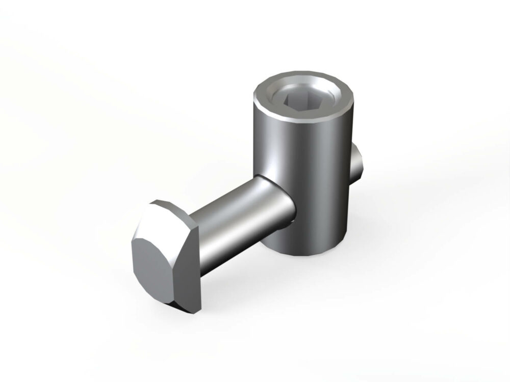 Schnellspannverbinder Nut 10 Hammer senkrecht (0°)