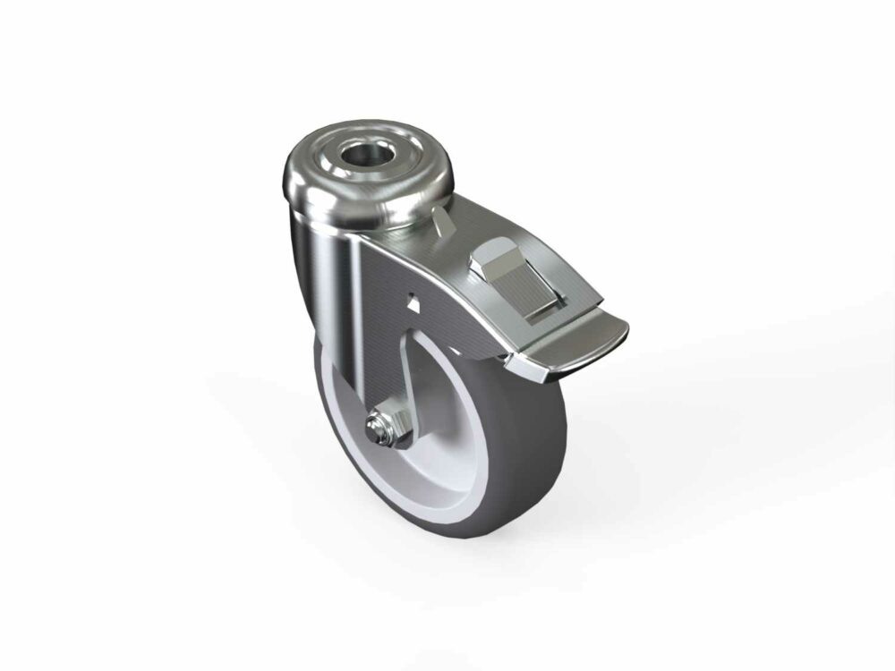 Lenkrolle D75 mit Rückenloch D13 feststellbar ESD
