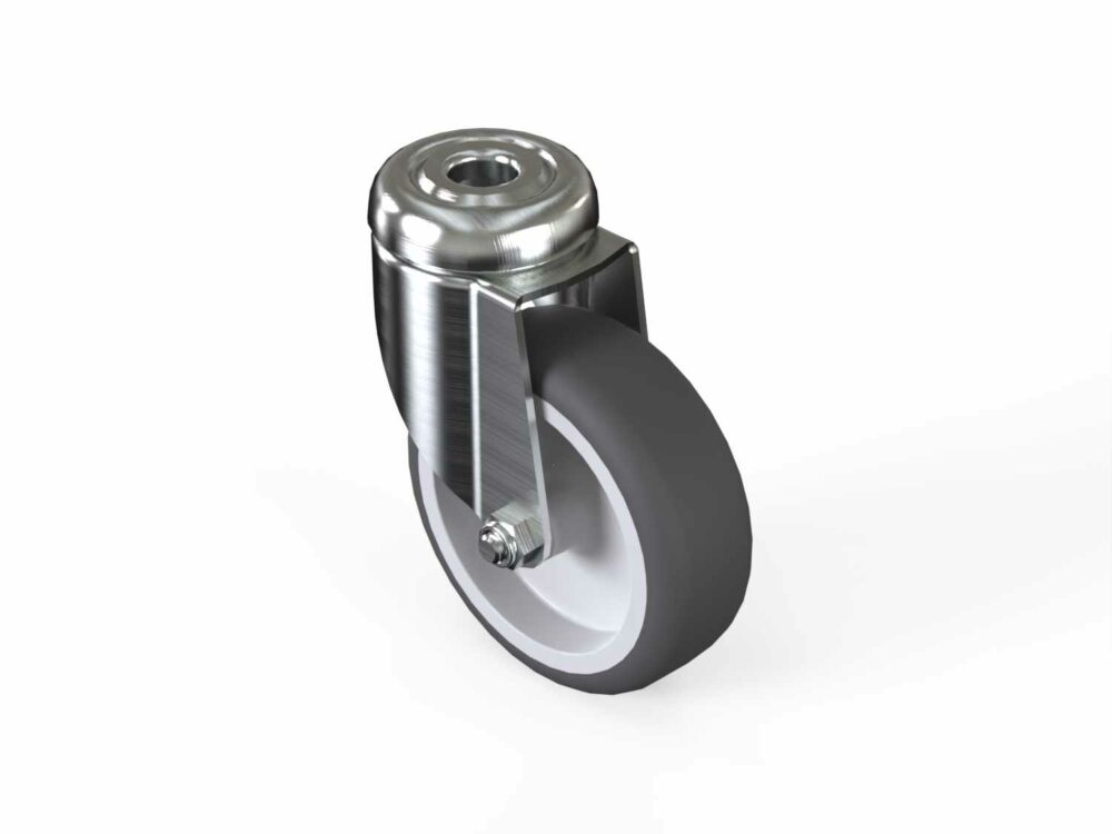 Lenkrolle D75 mit Rückenloch D13 ESD