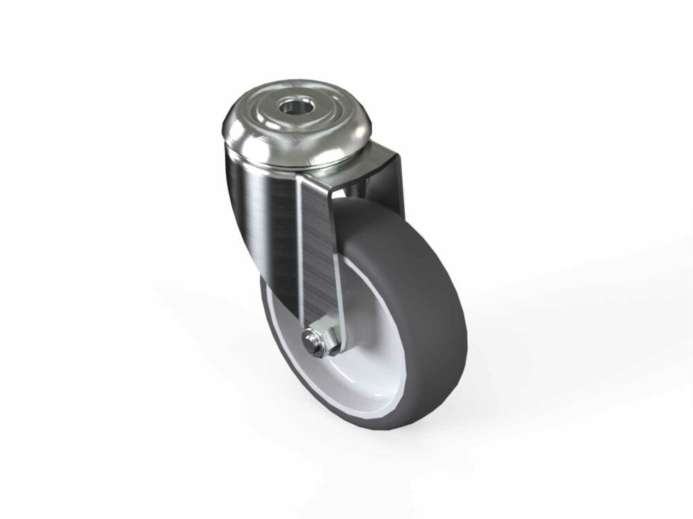 Lenkrolle D100 mit Rückenloch D13 ESD