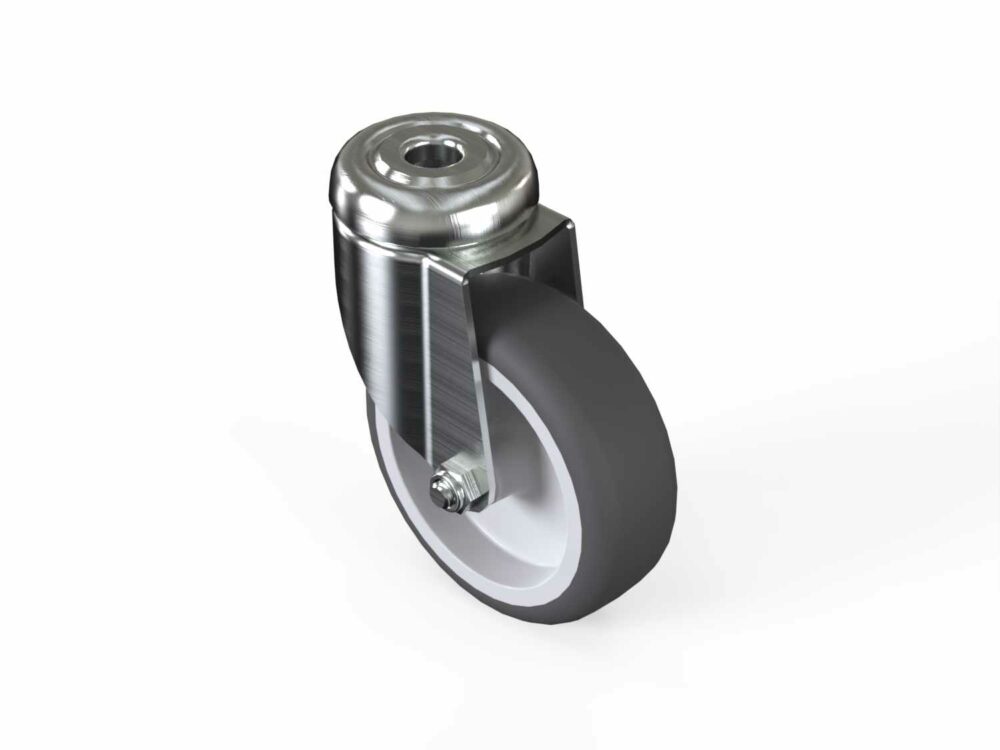 Lenkrolle D75 mit Rückenloch D11 ESD