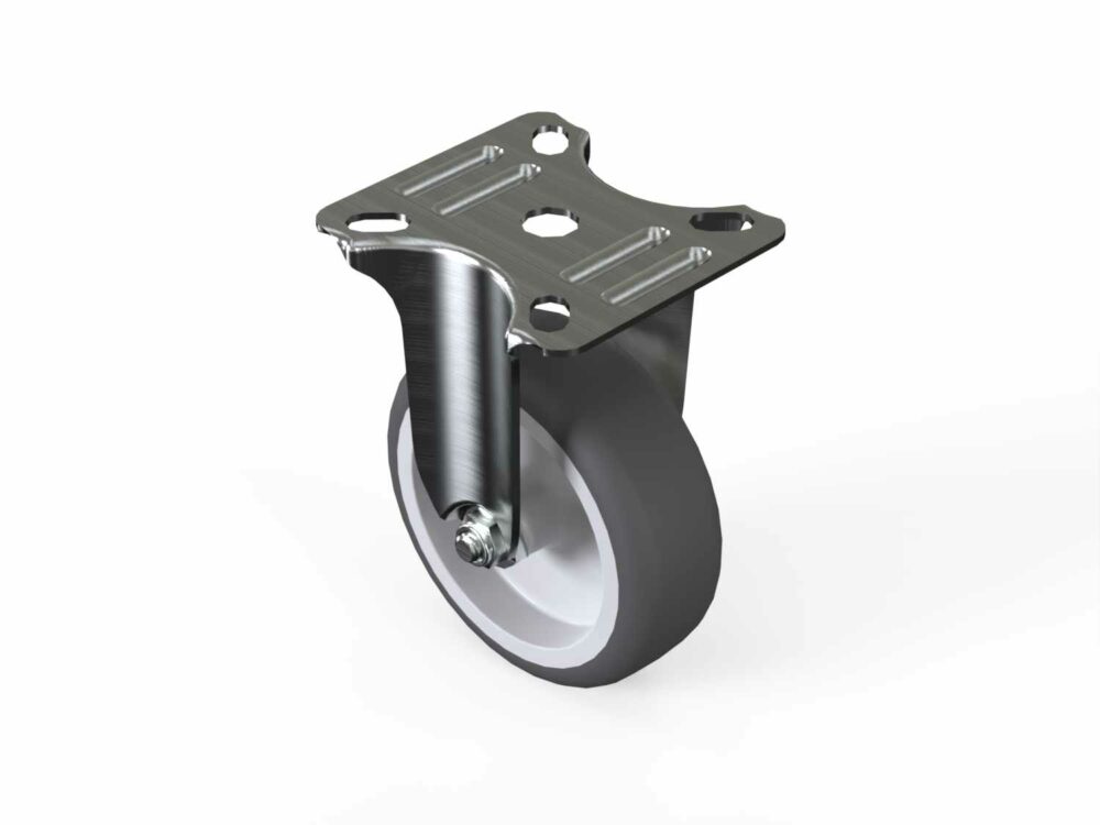 Bockrolle D75 mit Anschraubplatte 67x60 ESD