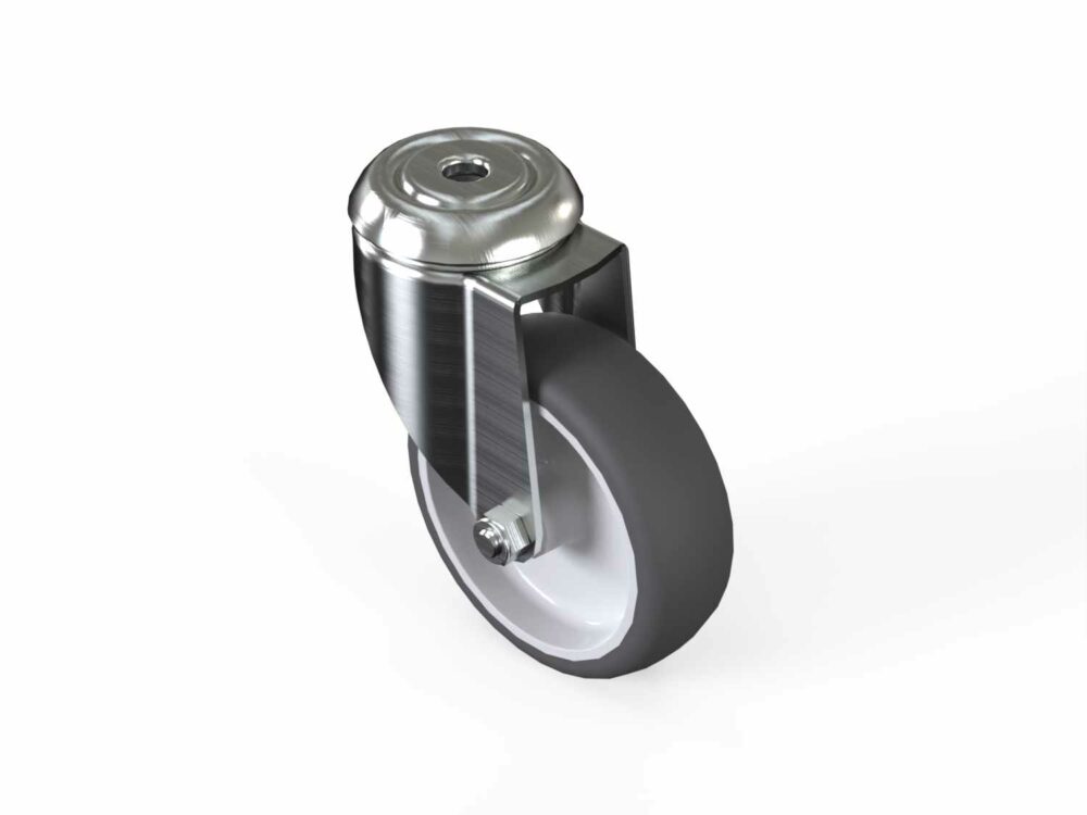 Lenkrolle D100 mit Rückenloch D11 ESD