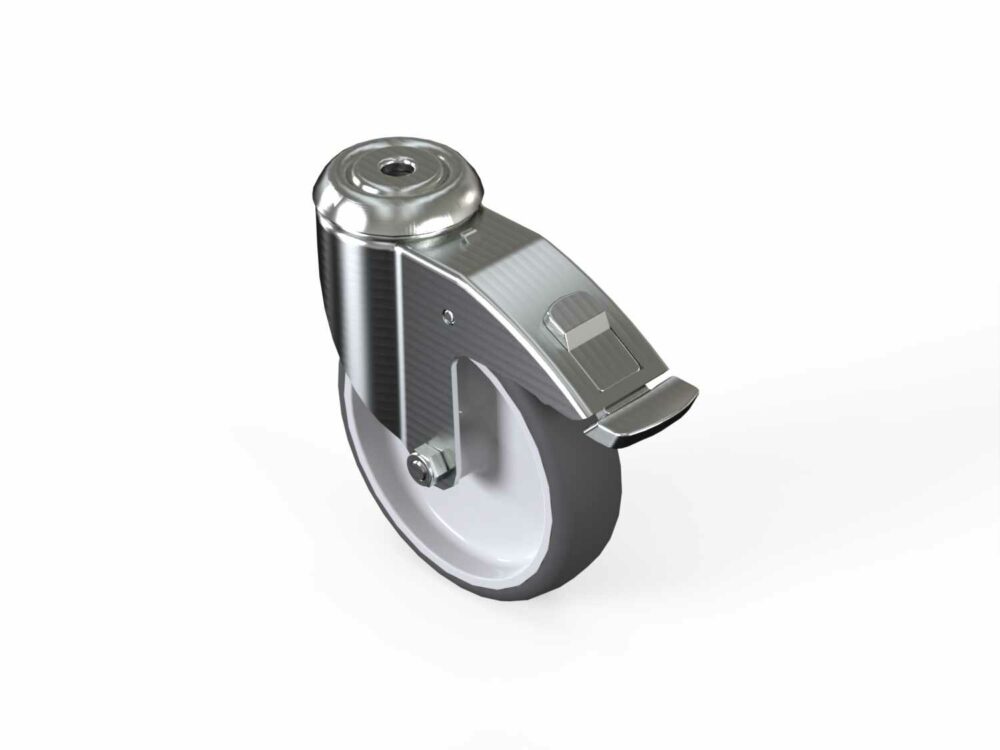 Lenkrolle D125 mit Rückenloch D11 feststellbar ESD