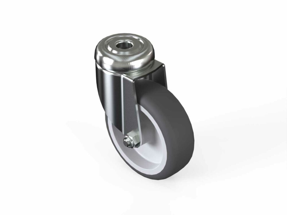 Lenkrolle D75 mit Rückenloch D11