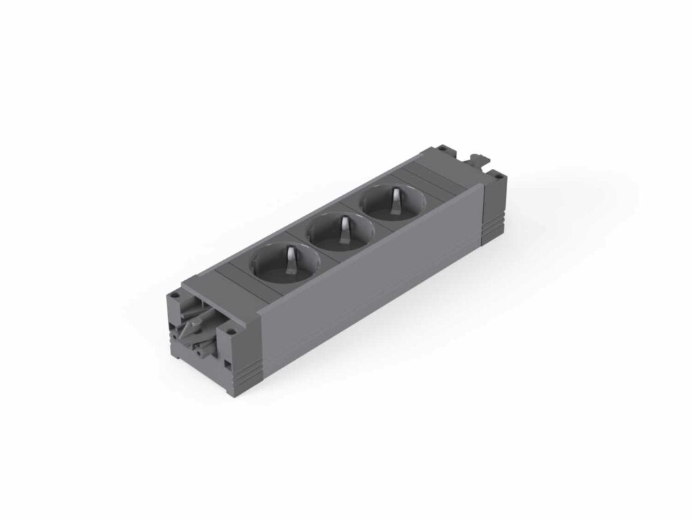 Steckdosenleiste Alu STL3