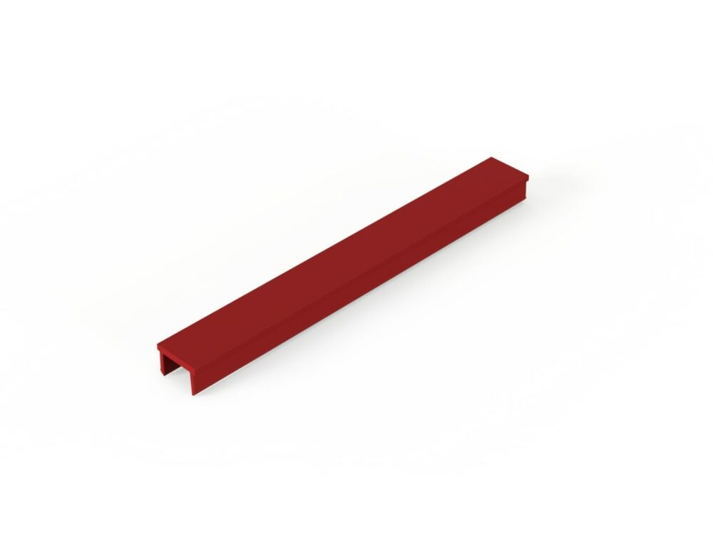 Abdeckprofil Nut 10 rot L=2000mm