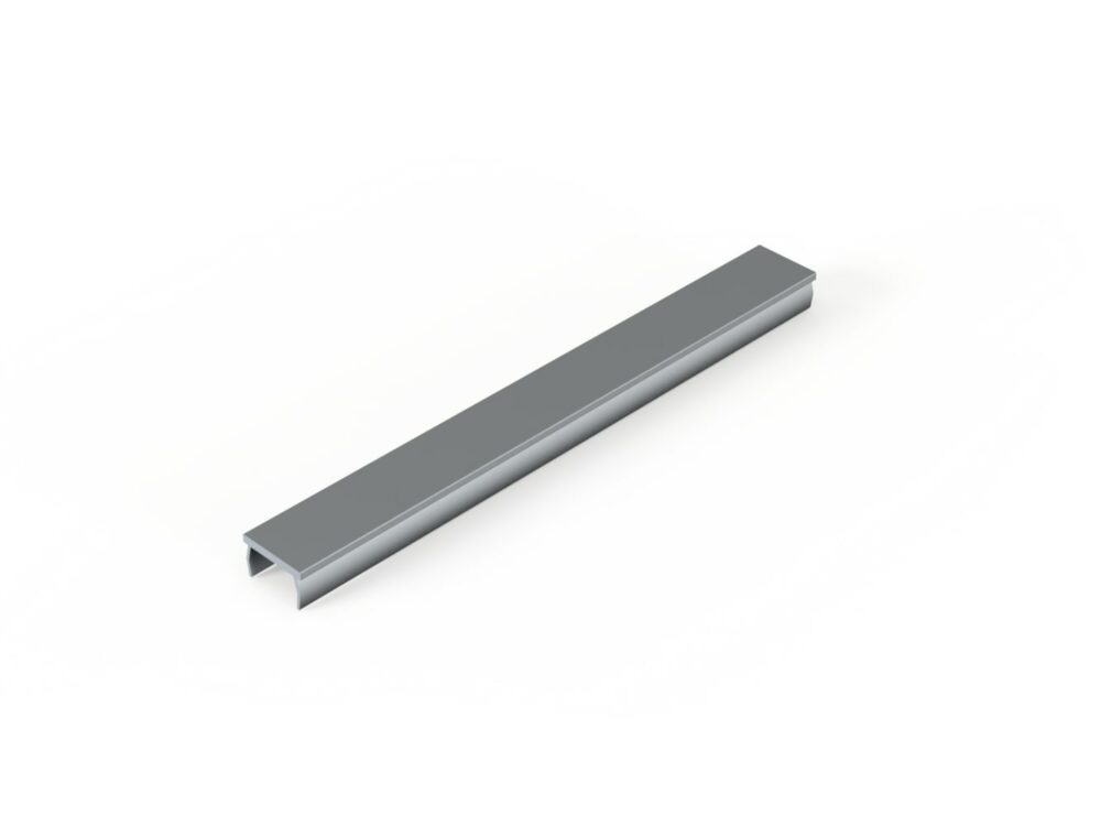 Abdeckprofil Nut 8 alufarbig geprägt L=2000mm