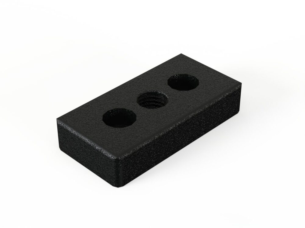 Transport- u. Fußplatte Nut 8 40x80 M16 schwarz