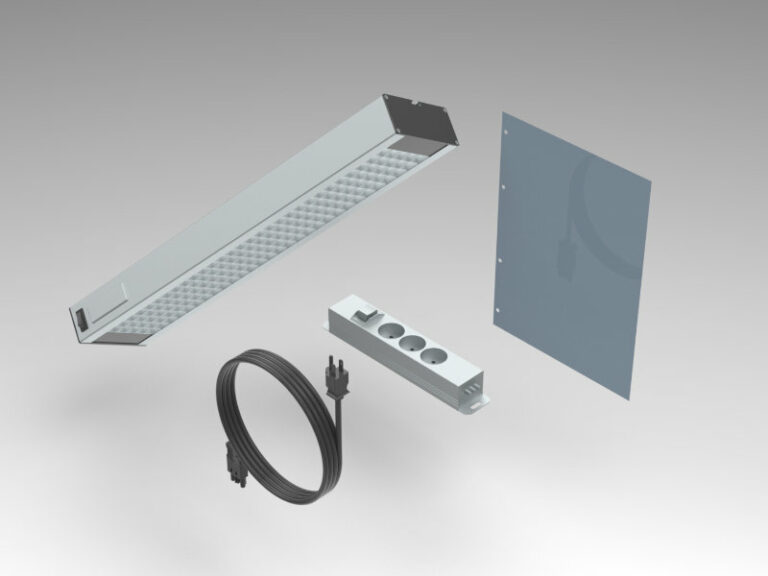 Arbeitsplatzsystem mit Aluminiumprofilen der Baureihe 40 und Baureihe 45 für flexible und effiziente Bürolösungen – individuell gefertigt von HL Automation