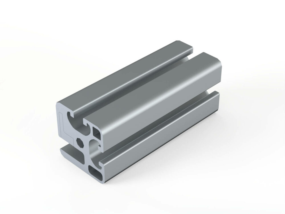 Klemmprofil Nut 8 40x40 mit Klemmleiste
