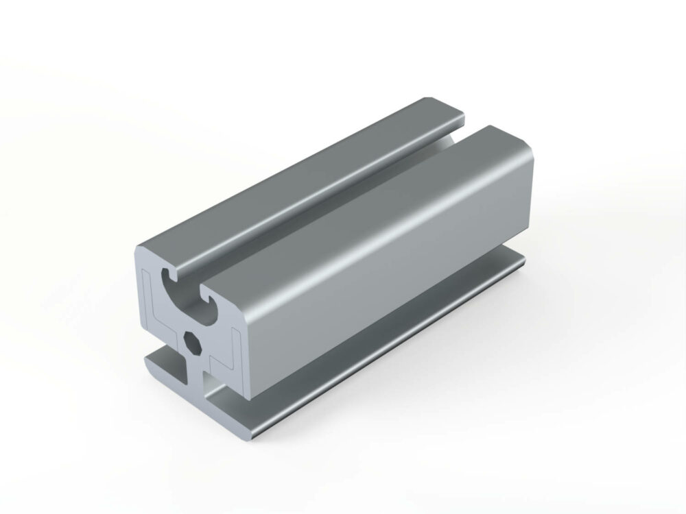 Klemmprofil Nut 8 40x40 180 mit Klemmleiste