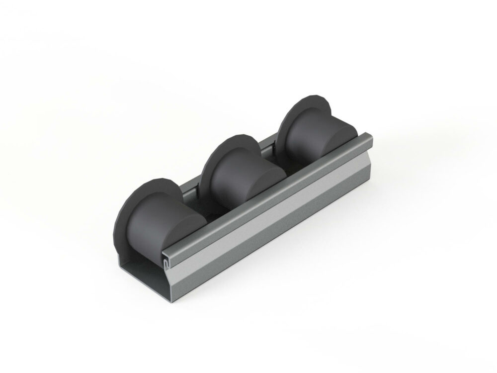 Röllchenleiste mit Spurkranz ESD schwarz