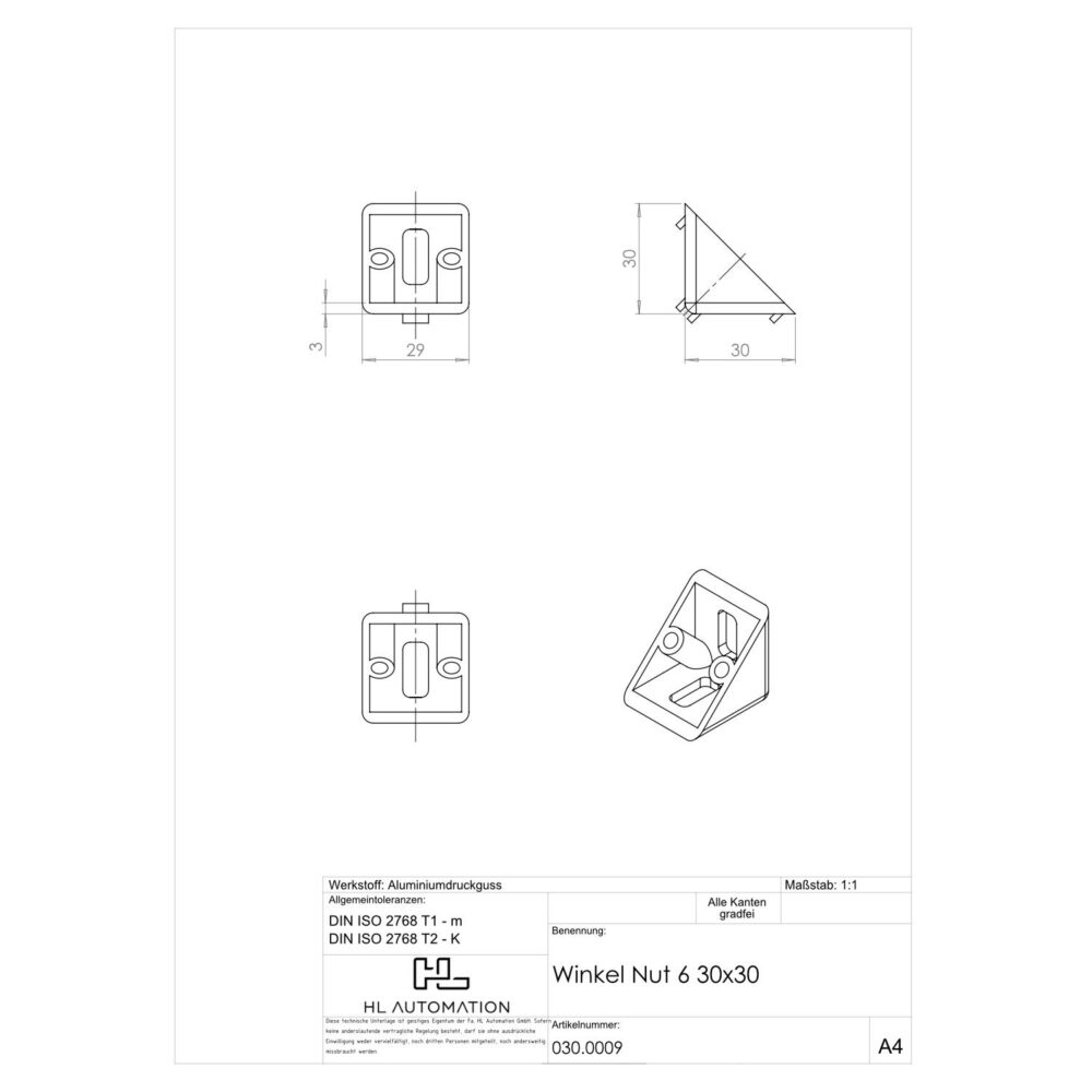 Winkel Nut 6 30x30 – Bild 2
