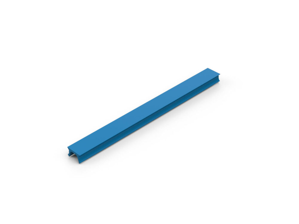 Abdeckprofil Nut 8 blau L=2000mm