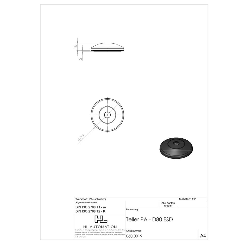 Teller PA D80 ESD – Bild 2