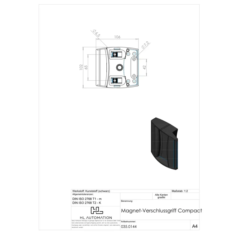 Magnet-Verschlussgriff Compact – Bild 2