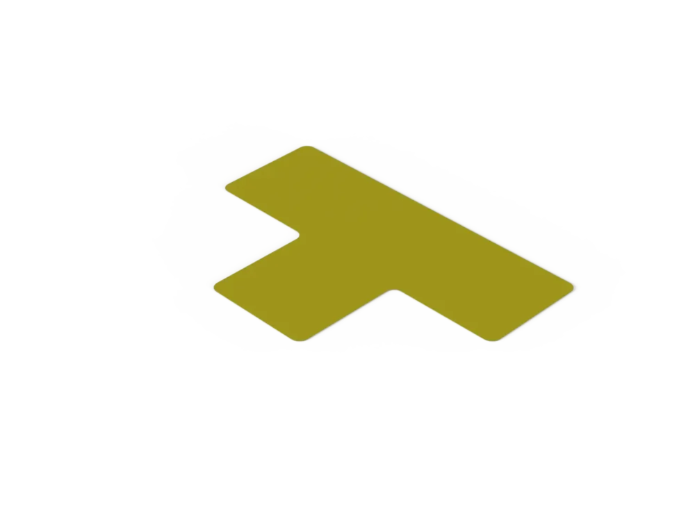 Bodenmarkierung T-Form 50 [Farbwahl]